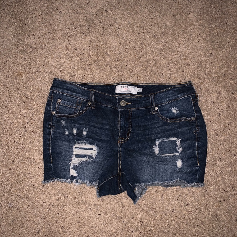 Torrid Distressed Jean Shorts